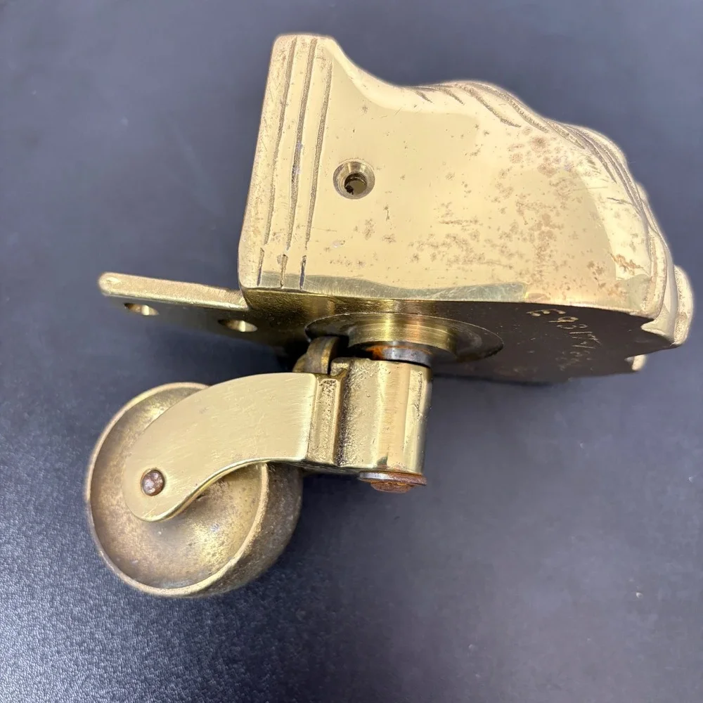 Vintage Furniture Casters OS Gold Brass Lion Paw Feet F285 Set of 4 Home Decor - Picture 16 of 16